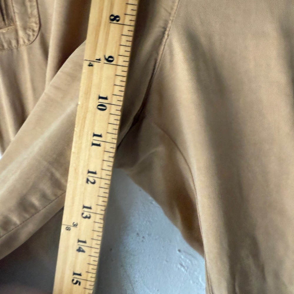 J Jill Women's 12P Petite Cargo Capri Pants Button Lagen Artsy Light Miniamlist - Picture 9 of 11